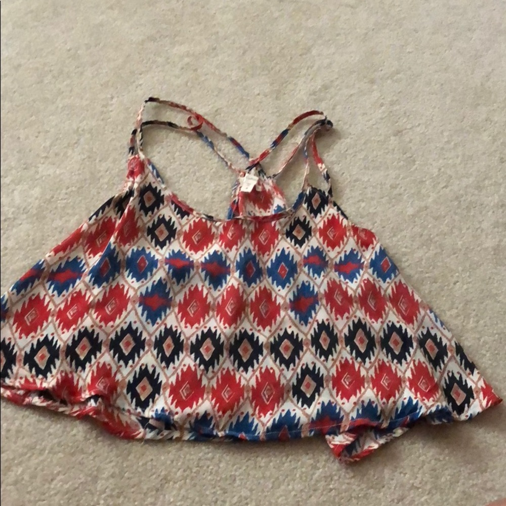 Patterned Multi-Strapped Blouse